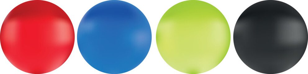 multicolored colored spheres on a transparent background
