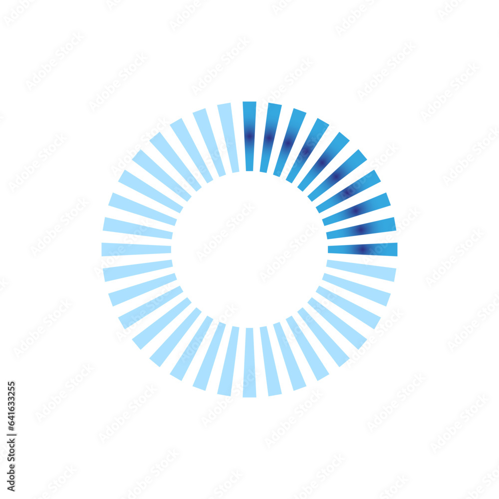 Aufkleber preloader, circular shape. segmented circle sign. vector illustration. eps 10.