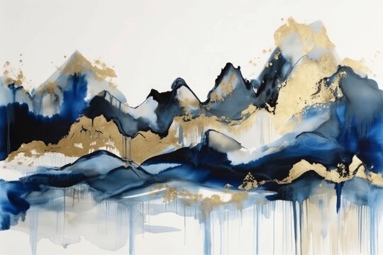 Ink mountains. Generate Ai
