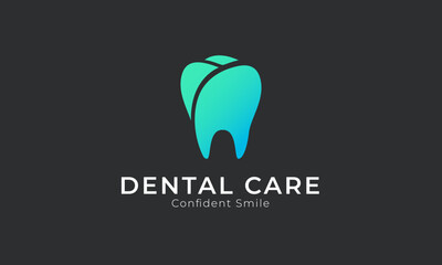 Dental care logo design vector