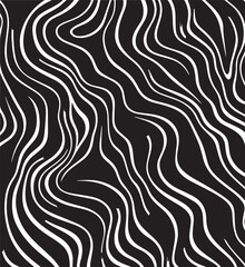 Abstract wave texture, black and white abstract texture, Vector Illustration, SVG