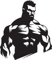 Strong man silhouette, Bodybuilder man, Fitness man logo, Fitness club and gym logo, Vector illustration, SVG	