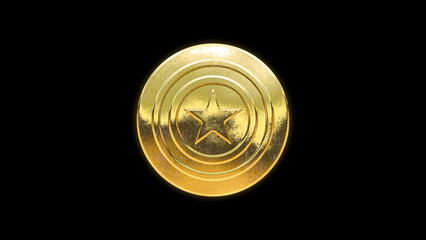 Shield shape symbol icon gold golden