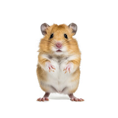 Hamster standing on its hind legs