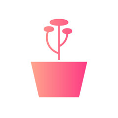 plant pot gradient icon