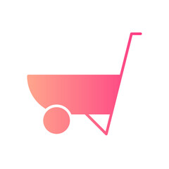 wheelbarrow gradient icon