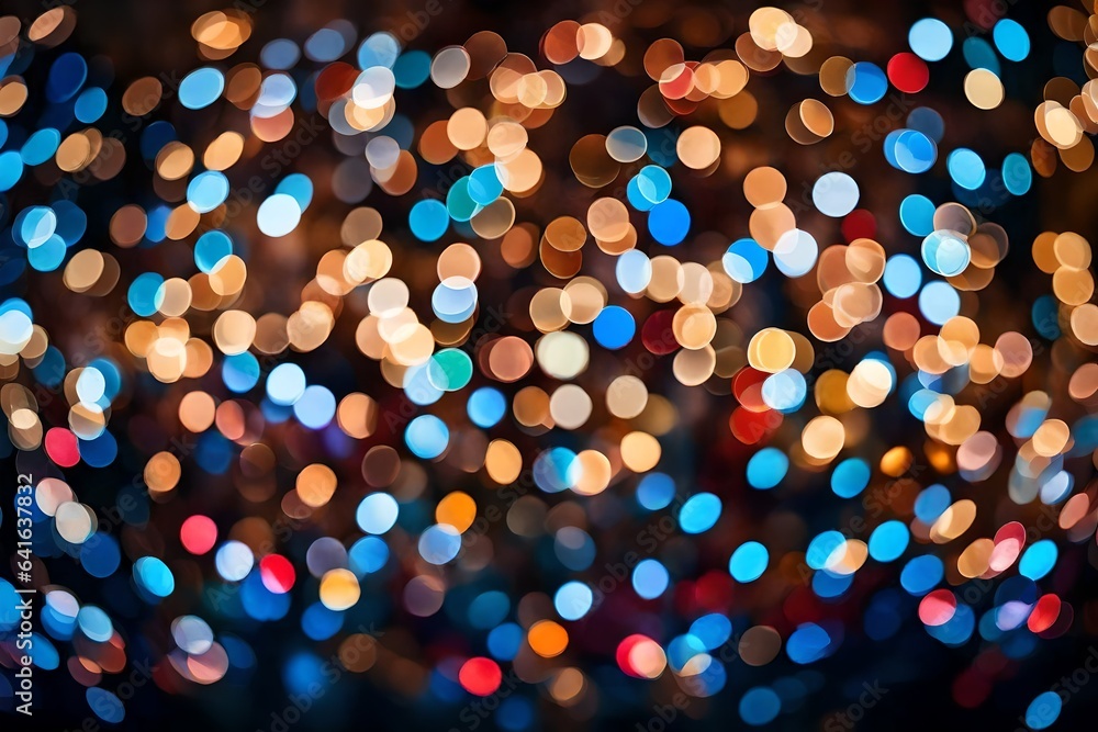 Poster abstract background with bokeh