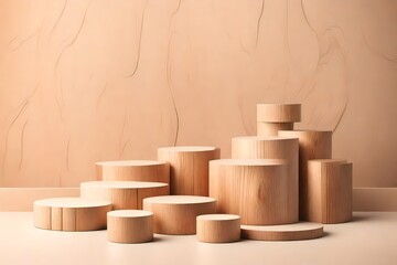 wooden blocks on white background