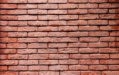 Brick red wall background