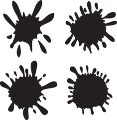 splash painter ink banner element vector