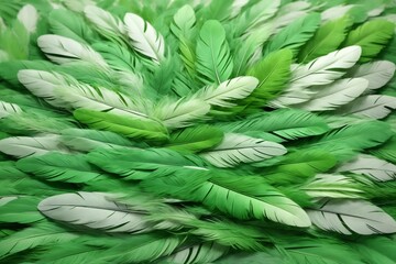 Green Feather Background, Feather Wallpaper, Feathers Background, Fluffy Feather Texture, Feather Pattern, Feather Texture, Fur Texture, AI Generative