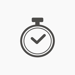 Timer icon vector. time, stopwatch, counter, countdown, clock symbol sign