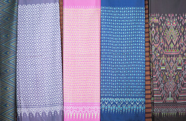 ฺBeautiful fabric set to asian people wear