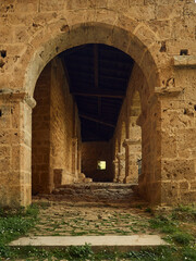 Naklejka premium Santa María de la Hoz medieval hermitage in Burgos, Spain 