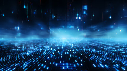 Obraz premium Abstract futuristic background Data Transfer. technology concept. Futuristic cyberspace background