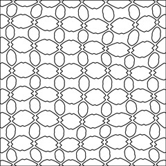 Fototapeta premium Stylish texture with figures from lines.Abstract black and white pattern for web page, textures, card, poster, fabric, textile. Monochrome graphic repeating design.