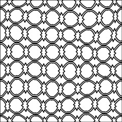 Fototapeta premium Stylish texture with figures from lines.Abstract black and white pattern for web page, textures, card, poster, fabric, textile. Monochrome graphic repeating design.