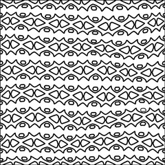  Stylish texture with figures from lines.Abstract black and white pattern for web page, textures, card, poster, fabric, textile. Monochrome graphic repeating design.