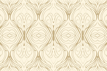 Luxury fabric pattern. Abstract vector illustration ornate elegant luxurious royal style. Art graphic print design for wrapping paper fabric texture textile wallpaper background backdrop wedding card.
