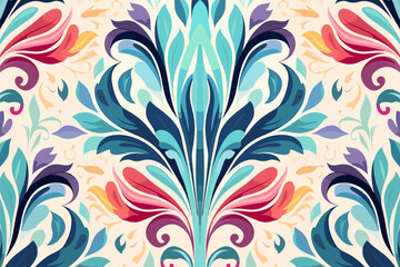 Luxury fabric pattern. Abstract vector illustration ornate elegant luxurious royal style. Art graphic print design for wrapping paper fabric texture textile wallpaper background backdrop wedding card.