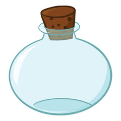 glass bottle isolated illustration on white background