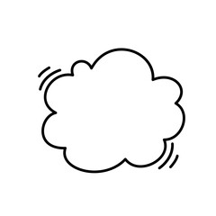 Hand drawn text box. Cute cartoon style talking dialogue.
