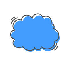 Hand drawn text box. Cute cartoon style talking dialogue.
