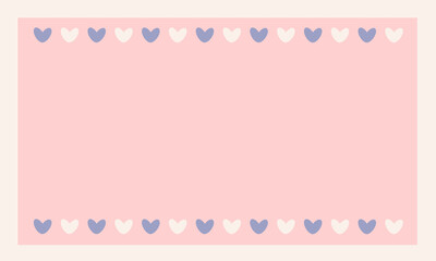 かわいいハートのフレーム・背景素材