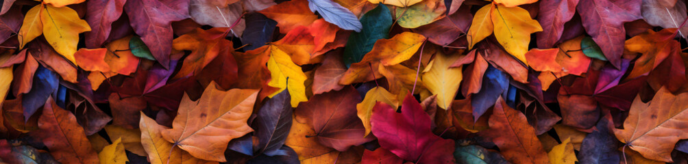 Colorful seasonal autumn background pattern - Generative AI