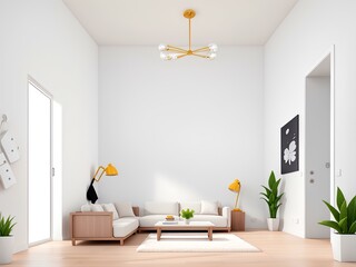 modern living room with flowers, white modern living room inspiration