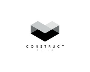 Modern construction logo design template. Design for architecture, planning, structure, industry, construct, build, real estate and property.