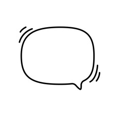 Hand drawn text box. Cute cartoon style talking dialogue.