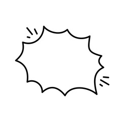 Hand drawn text box. Cute cartoon style talking dialogue.