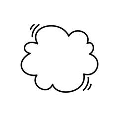 Hand drawn text box. Cute cartoon style talking dialogue.