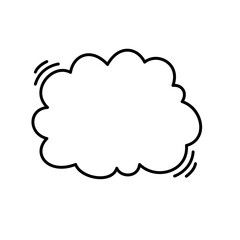 Hand drawn text box. Cute cartoon style talking dialogue.