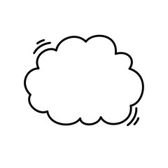 Hand drawn text box. Cute cartoon style talking dialogue.