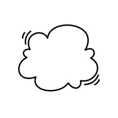 Hand drawn text box. Cute cartoon style talking dialogue.