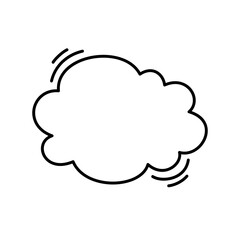 Hand drawn text box. Cute cartoon style talking dialogue.