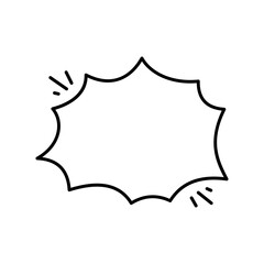 Hand drawn text box. Cute cartoon style talking dialogue.