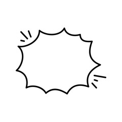 Hand drawn text box. Cute cartoon style talking dialogue.