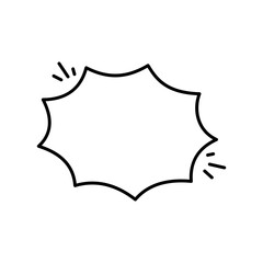 Hand drawn text box. Cute cartoon style talking dialogue.