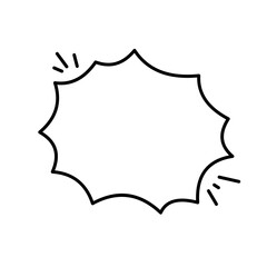 Hand drawn text box. Cute cartoon style talking dialogue.