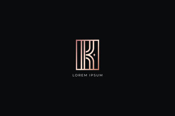 k letter modern line style fashion brand luxury style design modern style creative golden wordmark design typography illustration, k wordmark, k logo