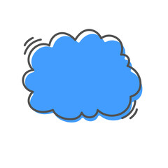 Hand drawn text box. Cute cartoon style talking dialogue.