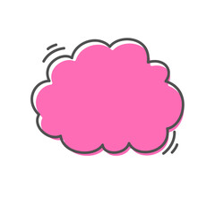 Hand drawn text box. Cute cartoon style talking dialogue.