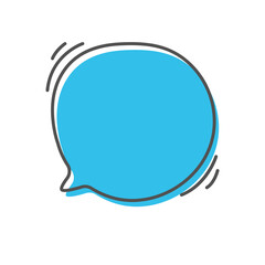 Hand drawn text box. Cute cartoon style talking dialogue.