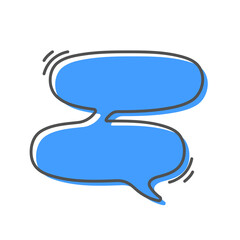 Hand drawn text box. Cute cartoon style talking dialogue.