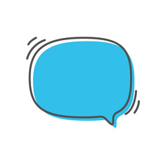 Hand drawn text box. Cute cartoon style talking dialogue.