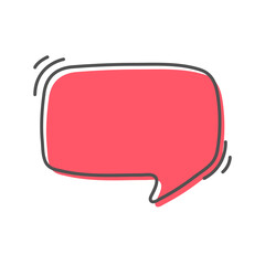 Hand drawn text box. Cute cartoon style talking dialogue.