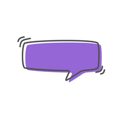 Hand drawn text box. Cute cartoon style talking dialogue.